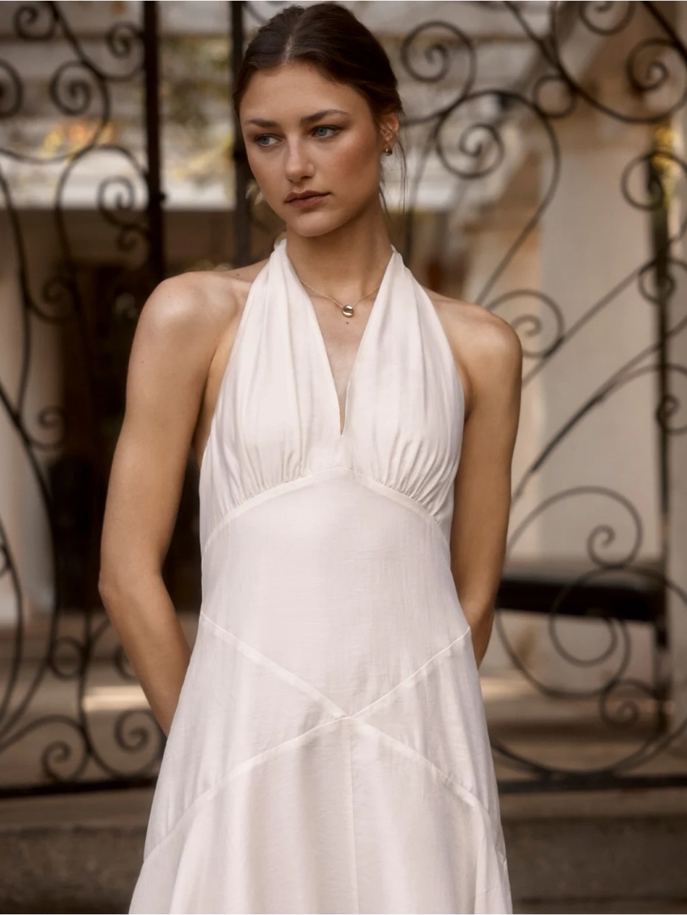 NWT Brochu Walker The Tori Voile Dress in Creme XS - Picture 3 of 16